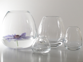 clear onion vases